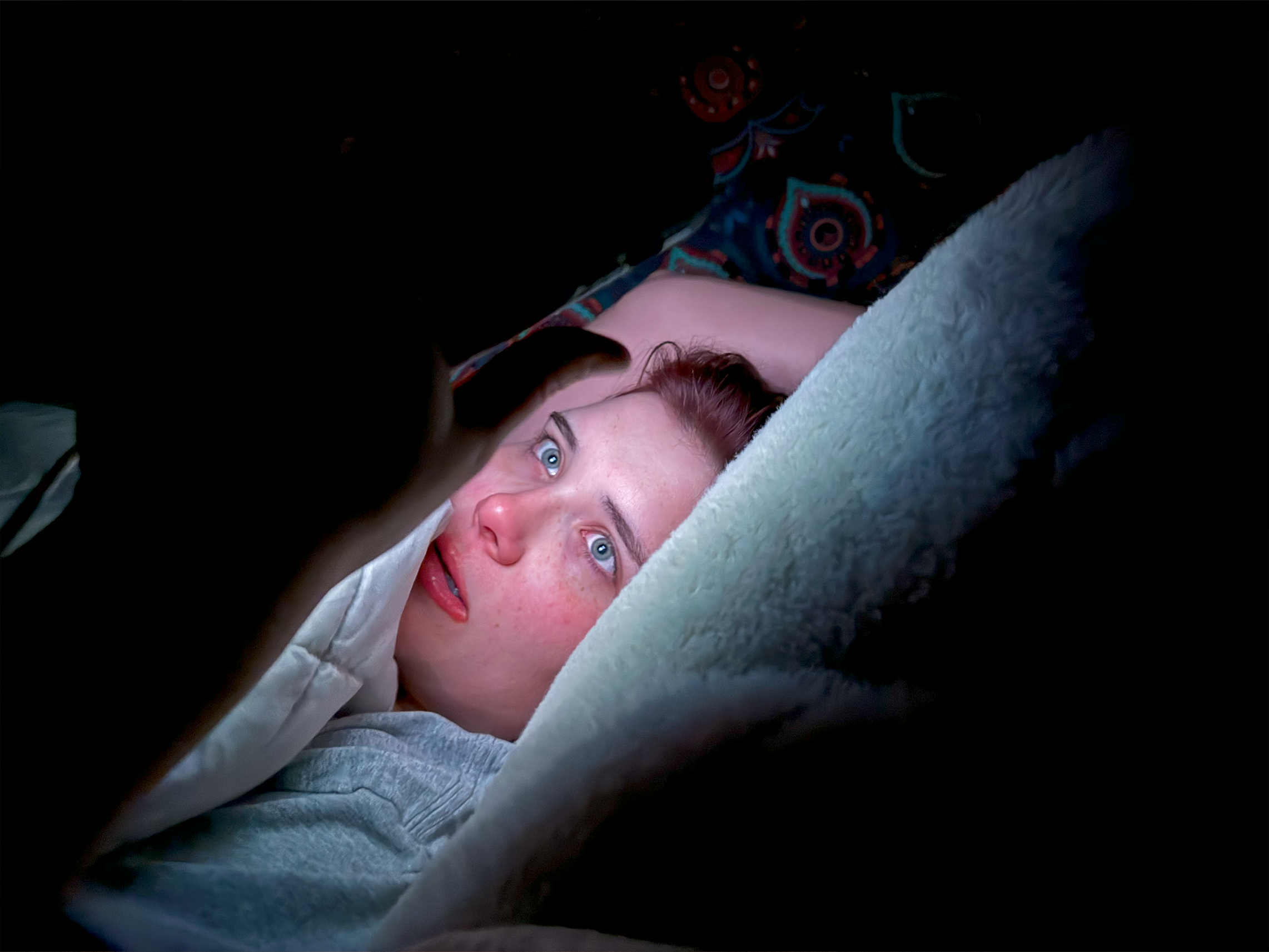 person looking into their phone